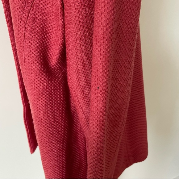 Eileen Fisher Virgin Wool Pique Stretch Jacket Terracotta Pink Blazer NWT Size M - Picture 9 of 12